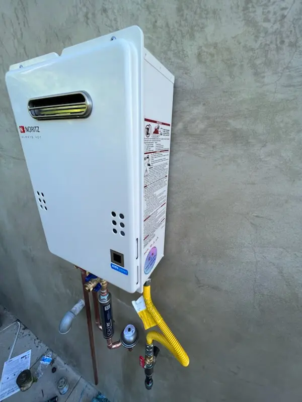 Tankless water heater installation for Angelica homes